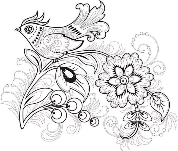 Роспись по дереву трафареты