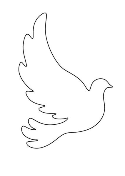 Трафарет голубя