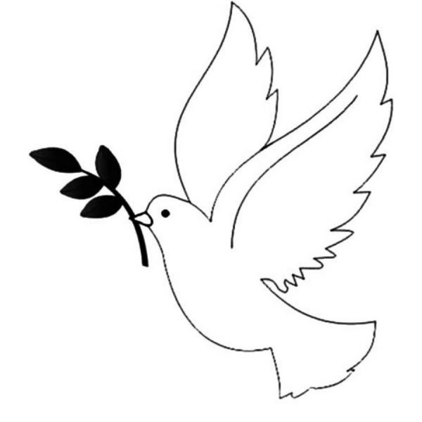 Трафарет голубя