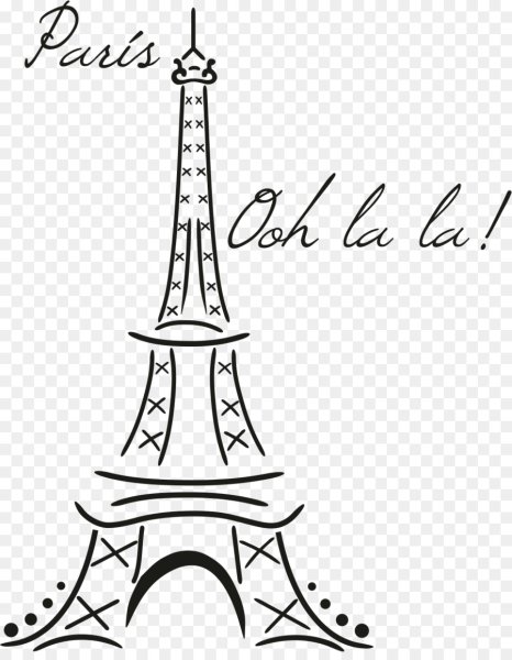 Контурный рисунок Эйфелевой башни