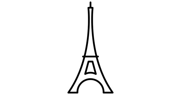 Силуэт Эйфелевой башни для вырезания