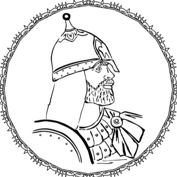 Князь Александр Невский раскраска