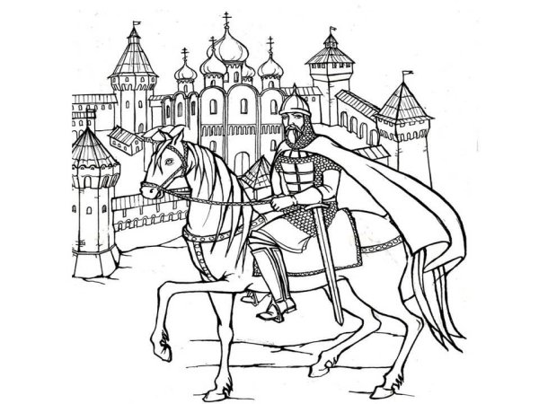 Александр Невский рисунок