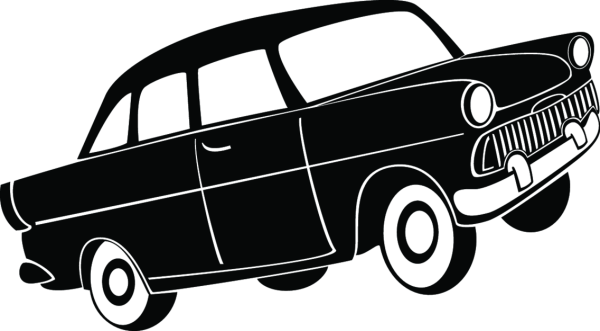 Силуэт ретро автомобиля