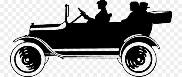 Ретро машина силуэт