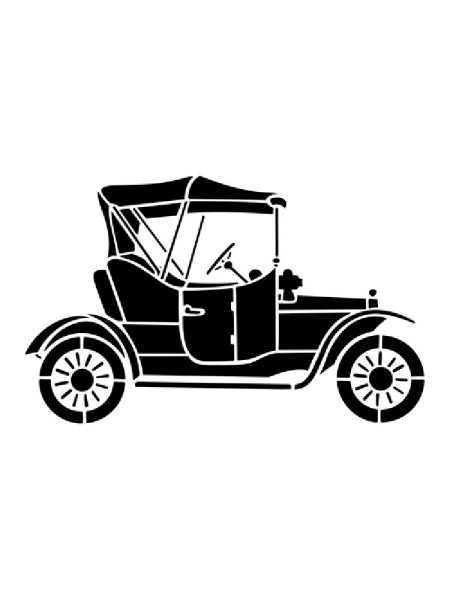Силуэт раритетного автомобиля