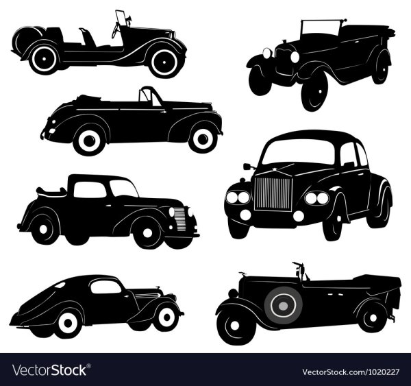 Трафарет ретро автомобилей