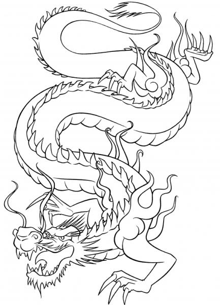 Контурный дракон