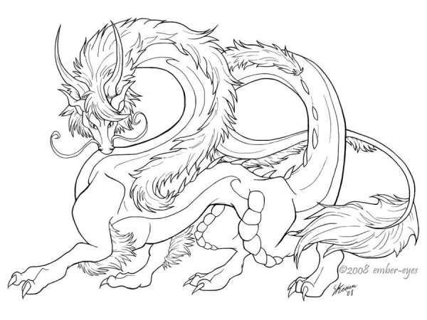 Контурный дракон