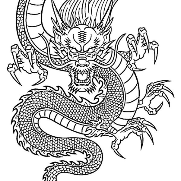 Контурный дракон
