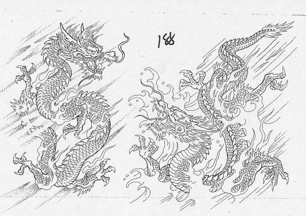 Китайский дракон эскиз