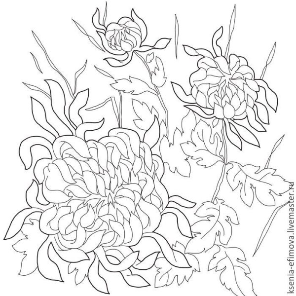 Трафареты цветов для батика