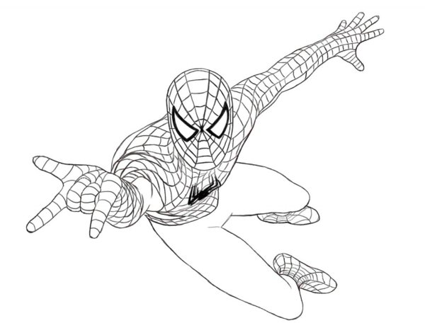 Raskraska для детей Spider man