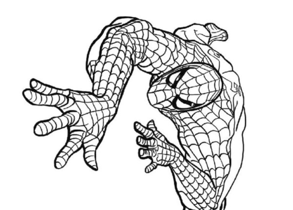 Человек паук раскраска