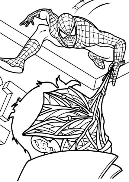 Раскраски человек паук и его враги