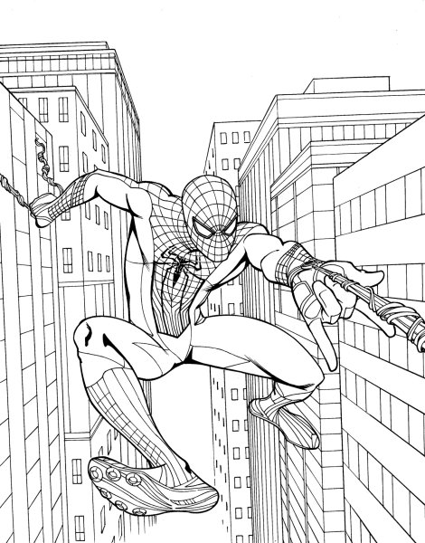 Разукрашка человек паук