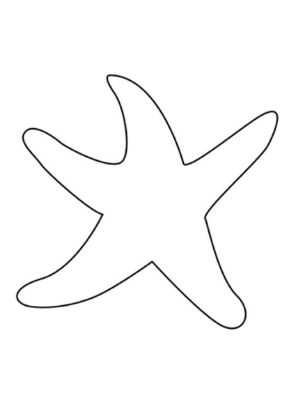 Морская звезда трафарет
