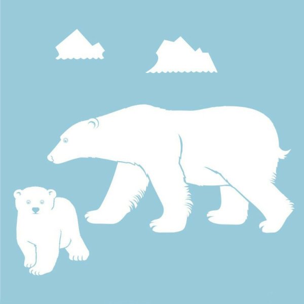 Белый Медвежонок раскраска