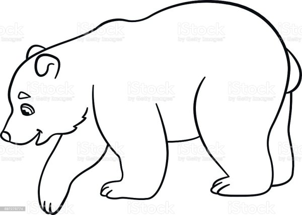 Медвежонок раскраска для детей