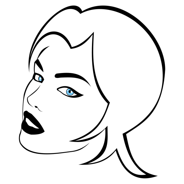 Контур женского лица