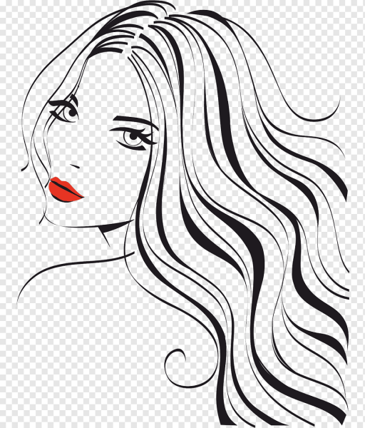 Красивый силуэт женского лица