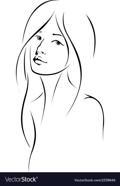 Набросок лица очертания