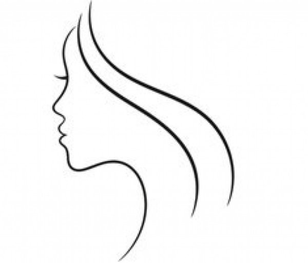 Очертания лица женщины