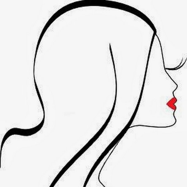 Профиль девушки контур