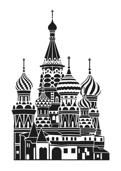 Храм Василия Блаженного раскраска