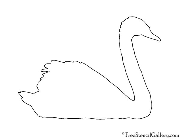 Лебедь раскраска