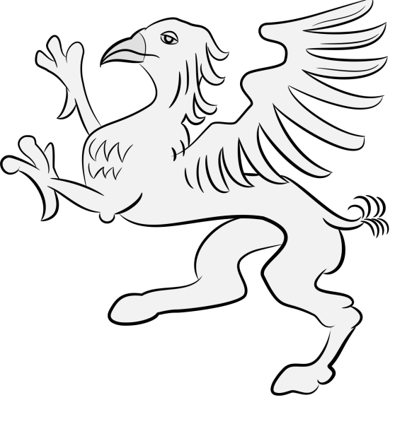 Контурное изображение грифона