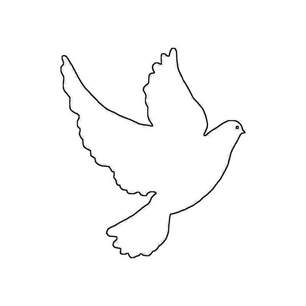 Трафарет голубя для вырезания
