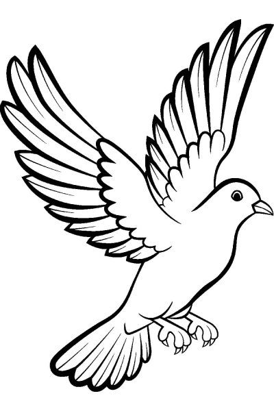 Голубь рисунок