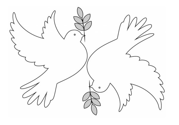 Трафарет голубя