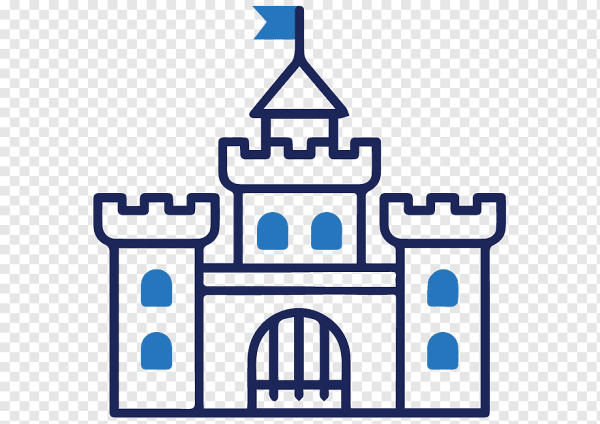 Изображение замка контурный