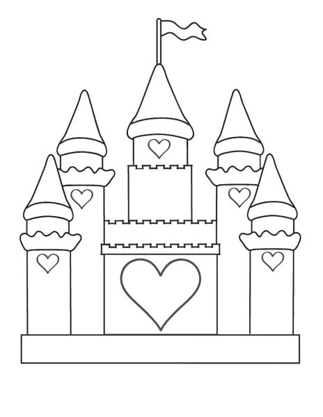 Раскраска замок