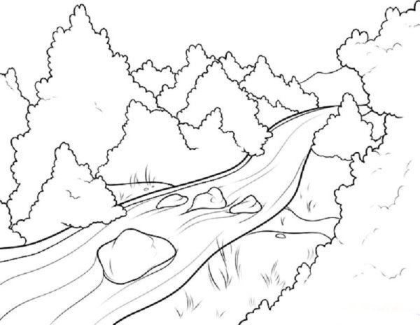 Раскраска речка