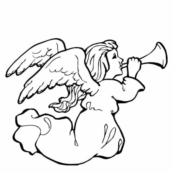 Раскраска Ангелочек