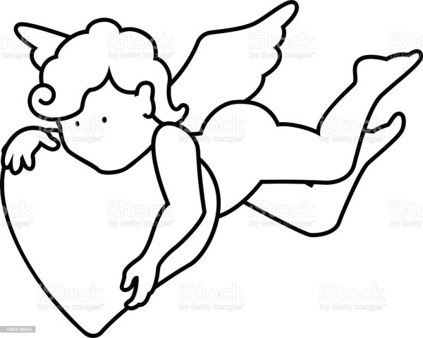 Трафарет крыльев ангелочка