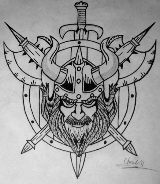 Викинг силуэт