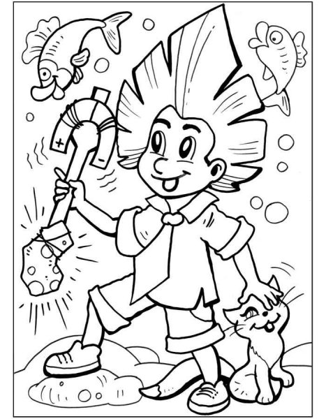 Незнайка раскраска