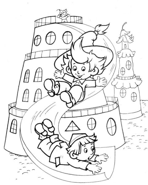 Носов приключения Незнайки и его друзей раскраска