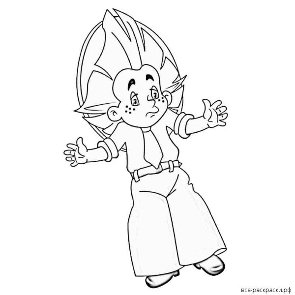 Незнайка раскраска