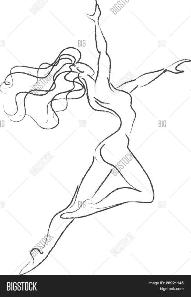 Силуэт танцующей женщины