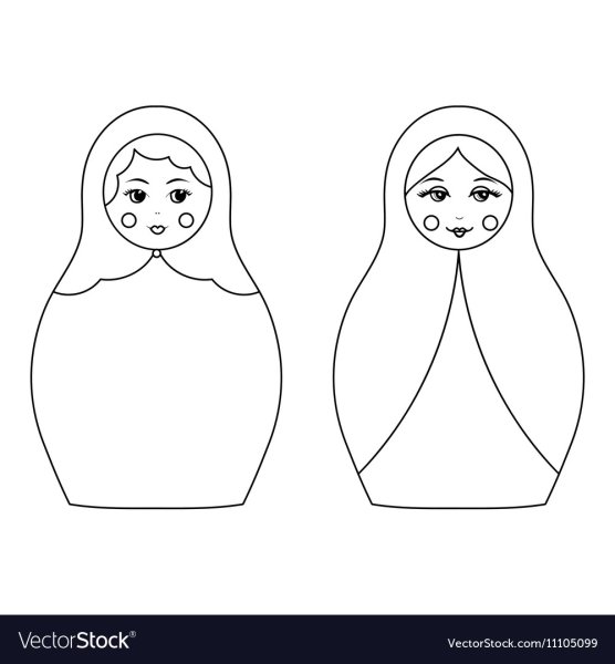 Полхов-Майданская Матрешка раскраска