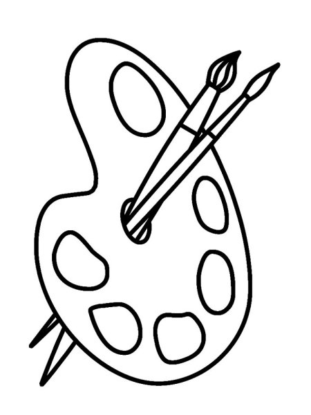 Палитра красок раскраска