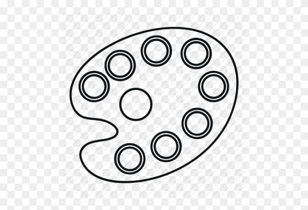 Силуэт Палитры с кистью