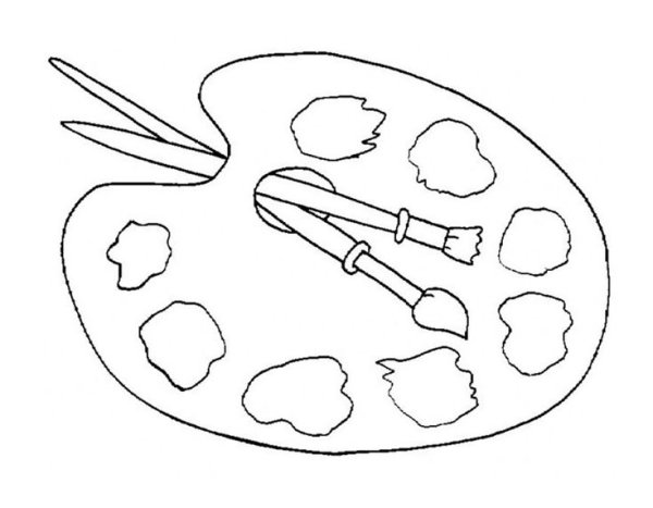 Трафарет палитра красок