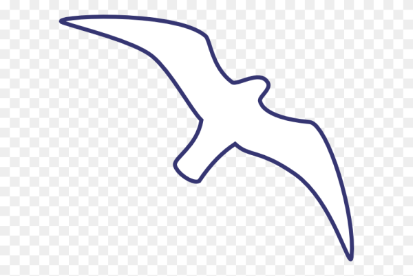 Чайка трафарет