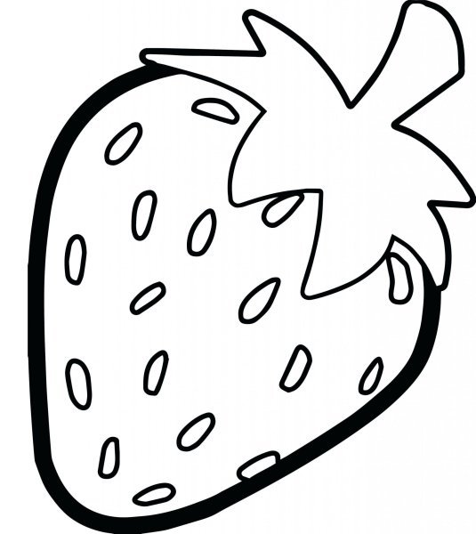 Клубника раскраска